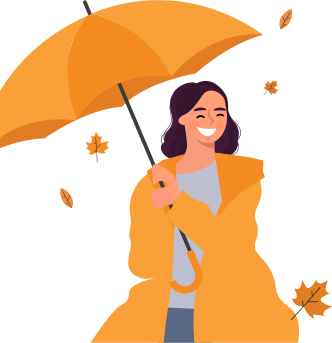 Девушка с зонтом