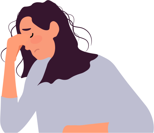 Утомленная девушка